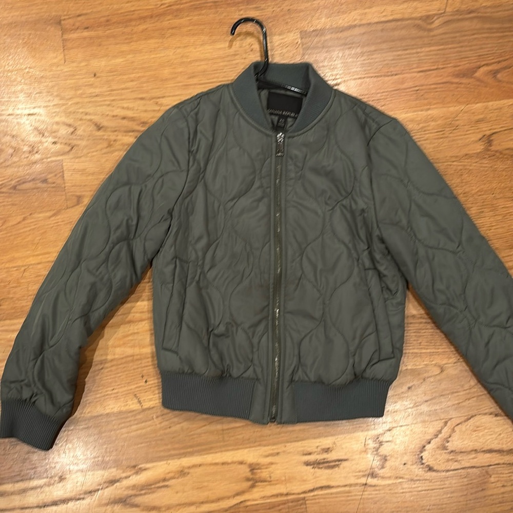 Banana republic green bomber jacket